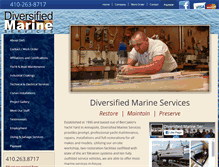Tablet Screenshot of diversifiedmarineservices.com